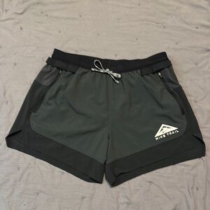 Nike Trail Running Shorts in Black and Dark Gray